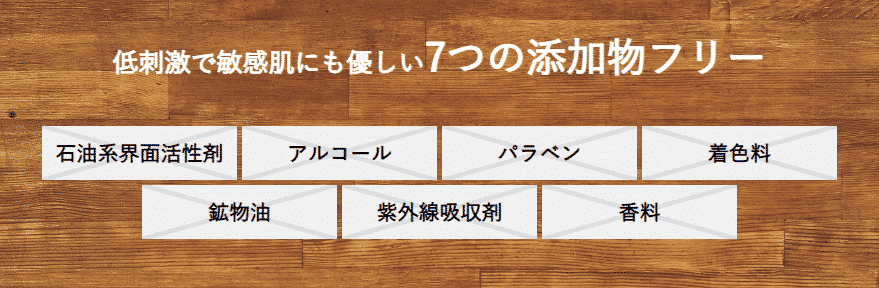 トータルスキンケア保湿ジェル　添加物フリー　7項目